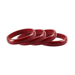 Vidhya Kangan Latest Traditional Red Plain Acrylic Bangle-(banx2316) Size-2.12 For Women and Girls