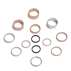 Shining Diva Fashion Latest Stylish Multicolor Metal Boho Midi Finger Rings for Women and Girls - Set of 13 (E13052r), Silver