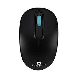 BUYFLUX BUYFLUX Wireless Mouse, Silent Buttons, 2.4 GHz with USB Mini Receiver, 1600 DPI Optical Tracking, 18-Month Battery Life, Ambidextrous PC/Mac/Laptop - Note(Black)