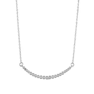VOYLLA Valentine's Day 925 Sterling Silver Cz Arc Necklace|Gift For Her|Valentines Gift For Her|