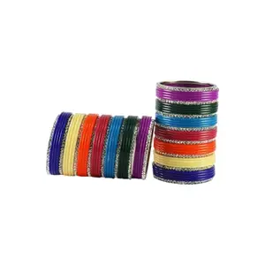 MAYA FASHION Multi Stone Acrylic-Brass Bangle Elegant Extra Large Size Bangle | Perfect Fit for Plus Size banglesTrendy and Comfortable Fit for woman and girls | (Sku-ban1295)