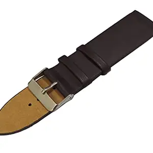 EWatchAccessories 22mm 24mm 26mm 28mm 30mm 32mm 34mm 36mm Black Dark Brown Light Brown Genuine Leather Replacement Watch Band Strap (36mm, Dark Brown)