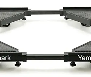 Yemark Premium Heavy Duty Adjustable 24 Wheel Stand/Trolley/Suitable for Front & TOP Load Washing Machine/Refrigerator/Dishwasher/Capacity Upto 210 KG [Size: 40 x 40cm to 73x 73cm]