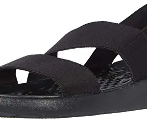 Crocs Women's LiteRide Black Sandal-9 Kids UK (206081-060)