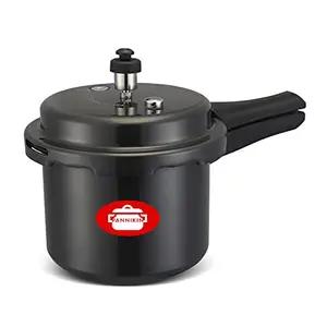 Pannikin Hard Anodised with Induction Base Outer Lid Pressure Cooker 3 Litres (black) price in India.