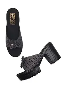 WalkTrendy Womens Synthetic Grey Sandals With Heels - 3 UK (Wtwhs272_Grey_36)
