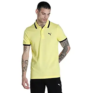 Puma Men's Letter Print Regular Fit T-Shirt (84935212_Celandine-Black XS)