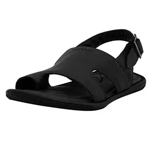 Attilio Men's Black Sandal (3231546310)