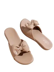 Chinraag Women Slip-On Flat Sandals with Stylish Bow