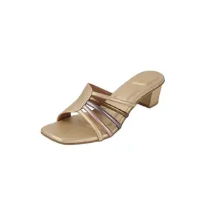 Metro Women's Gold Stylish Heel Sandal UK/6 EU/39 (40-336)