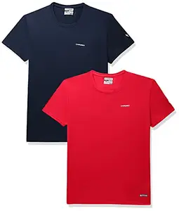 Charged Endure-003 Chameleon Spandex Knit Round Neck Sports T-Shirt Navy Size 2Xl And Charged Endure-003 Chameleon Spandex Knit Round Neck Sports T-Shirt Red Size 2Xl