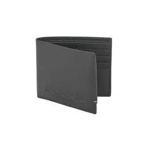 UNITED COLORS OF BENETTON Bradley Leather Passcase Wallet for Men - Black, 12 Card Slots