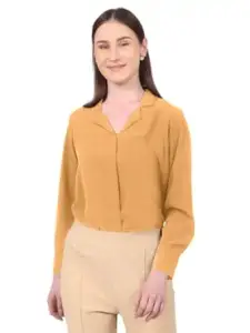 MISS WEARS Women's Regular Fit Cotton Blend Long Sleeves Opaque Shirt Style Top