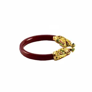 MAYA FASHION Red Gold Platted Acrylic-Brass Bangle With Very Extra Large Size Elegant Extra Large Size Bangle | Perfect Fit for Plus Size banglesTrendy and Comfortable Fit for woman and girls | (Sku-ban1000)