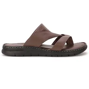 BATA Men's Moody Toe Ring Brown Sandals (7 Uk)