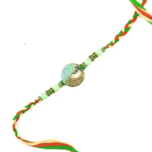 fnp Sneh Contemporary Peacock Rakhi – Designer Raksha Bandhan Rakhi |Roli Moli Chawali