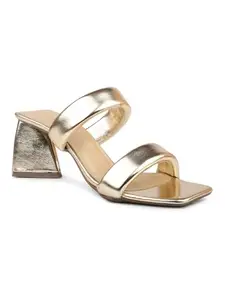 Inc.5 Women Gold Embellished Block Heels