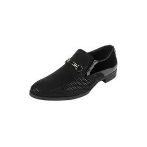 Metro Men's Black Leather Stylish Slip-On Mocassin UK/8 EU/42(19-667)