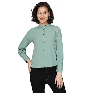 RETROVIS Western Plain Solid Shiny Office Formal Shirt for Women's