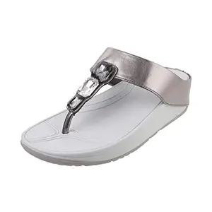 Metro Women Gun Metal Synthetic Slippers,EU/41 UK/7 (32-1758)