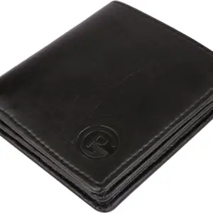 Classic World Men & Women Black Artificial Leather Wallet (8 Card Slots)