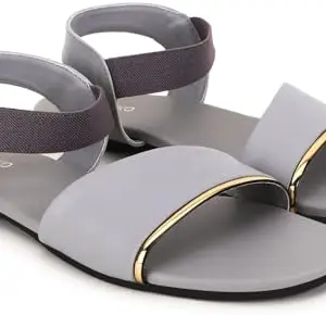 CLOSKO Women's Flat Fashion Sandals | Grey | 8 | NWW-105-GREY-41