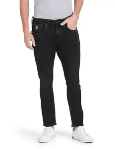 U.S. Polo ASSN. Men's Regular Fit Mid Rise Jeans