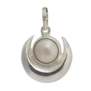 Takshila Gems® Natural Moti Chandra Locket Pearl Moon Locket for Child Protection