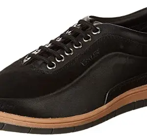 Extacy By Red Chief Black Leather Casual Shoes for Men
