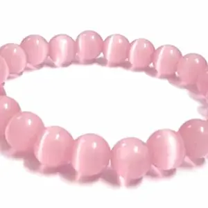 Santosh Enterprise Pink Monalisa Beads Elastic Stretchable Bracelet for Girls and Womens