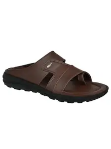 AJANTA Lightweight Stylish Flat Brown Sandals for Men