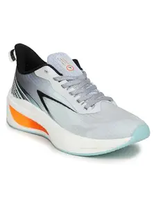 ABROS Stormy Running Sports Shoes Breathable Upper Mesh with Phylon Sole Memory Foam Insole Casual Walking & Gym Shoes for Mens (L.Grey/D.Grey 8)