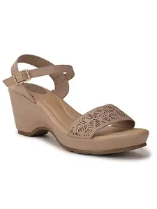Bata Comfit Bata Womens Cheyenne Beige Heels (7618089), 4 UK