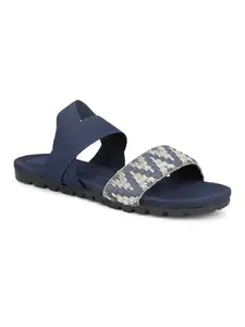 INC.5 Women Navy Open Toe Backstrap Sandals