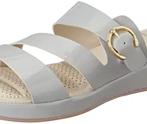 Carlton London Women's Grey Heeled Sandal-5 Kids UK (CLL-6705)