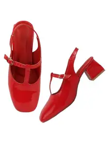 TRYME Selfiee Trendy Close Toe Perfect for Every Occasion Block Heel Sandals For Womens And Girls