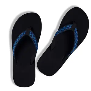 NoStrain Men’s Black Checked Jacquard Slippers – Stylish, Ultra-Light & Arch Support Comfort