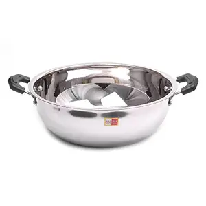 KCL Diva Stainless Steel Kadai for Cooking & Serving - 1 Unit - Capacity 1250 ML price in India.