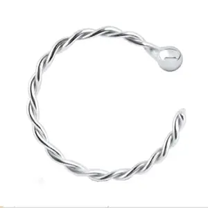 Nose Ring Sterling Silver 925 Twisted Hoop Plated Helix Tragus Rook Nose Ring