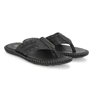 SOFTY VEGEN Men's Casual Thongs, Chappals & Slippers - Breathable Footwear for All Seasons | Colour Black | Size 7
