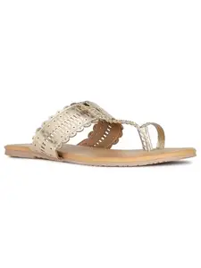 Bata Women's Slip-on Sandal - GOLD (3 UK) (5718531)
