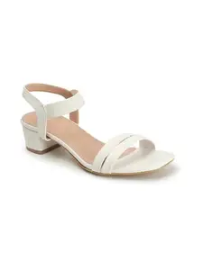 ICONICS Women's Fashionable Backstrap Sandals Colour-White, Size-UK 7