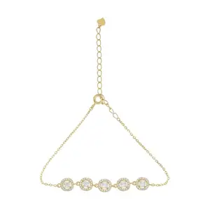 KUSHAL'S Fashion Jewellery White Gold Polished 92.5 Sterling Silver Bracelet for Women, With Adjustable Chain, Best forOffice Wear - 436879