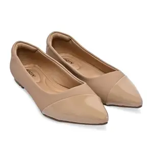 ROCIA by Regal Taupe Women Ballerinas