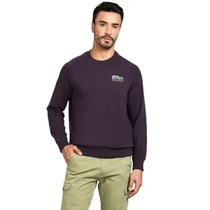 Royal Enfield Raglan Sweatshirt Purple (3XL) 48 CM | Material: 80% COTT 20% Poly | Fabric: Fleece 320.0 GSM | Type: Crewneck | Style : Fashion | Gender: Men's