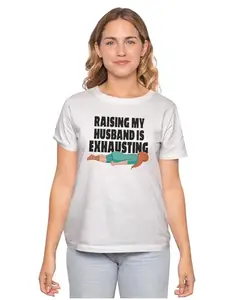 Men's & Women's Regular Fit T-Shirt Just Be Happy - Smile 100% Cotton Unise T-Shirt White|FemaleM(FUNWIF07-White M Men GoalRT,)