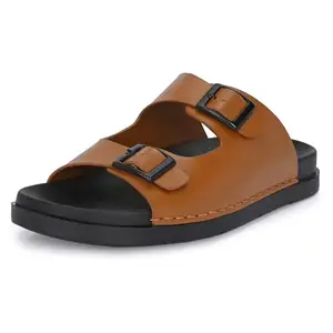 Centrino Sandal for Men | Enhanced Grip Insole for Superior Stability | Modern & Stylish Design with Adjustable Straps | Lightweight & Comfortable Footwear for All-Day Wear 7326-12_Tan_6