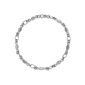 FOURSEVEN FOURSEVEN® 925 Sterling Silver Bracelet | Simply Charming Charmholder Bracelet for Women and Girls (Small - 6.30 Inches) | Gift for Her