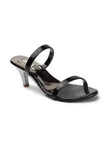 ELLE Women's EL-AR-W-113 Fashionable and Stylish Sandal for Casual Use I Party I Wedding Wear Black Slide 5 Kids UK