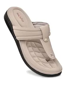 HEALTH FIT EXTRA SOFT Women's Comfortable Memory Foam Doctor Slippers/Flip-Flops|Fashionable Casual & Stylish|Lightweight & Breathable|Outdoor Synthetic Casual Chappals Sandals Ladies & Girls HF28